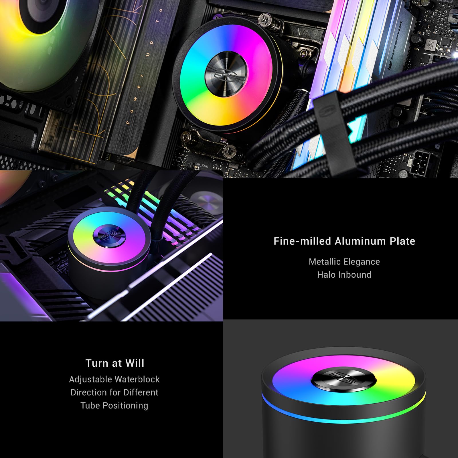 Amazon.co.jp: PCCOOLER CPS DA360 PRO ARGB 360mm水冷CPUクーラー